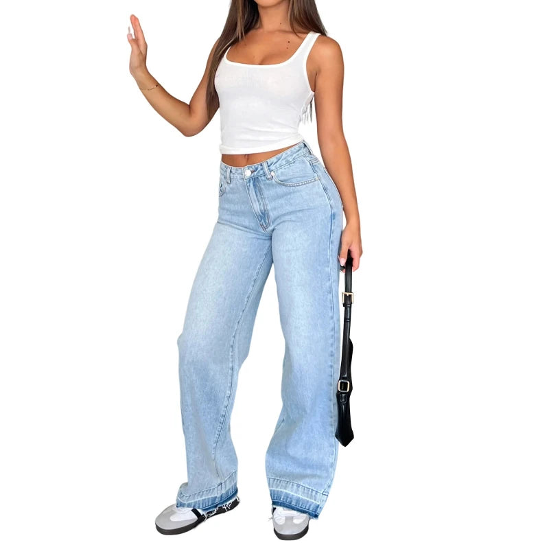 Evora™  Vintage Stretchy BBL Jeans