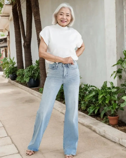 Evora™  Vintage Stretchy BBL Jeans